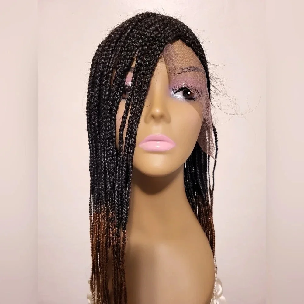 French Braid Fashion Lace Front Wig - Ombre